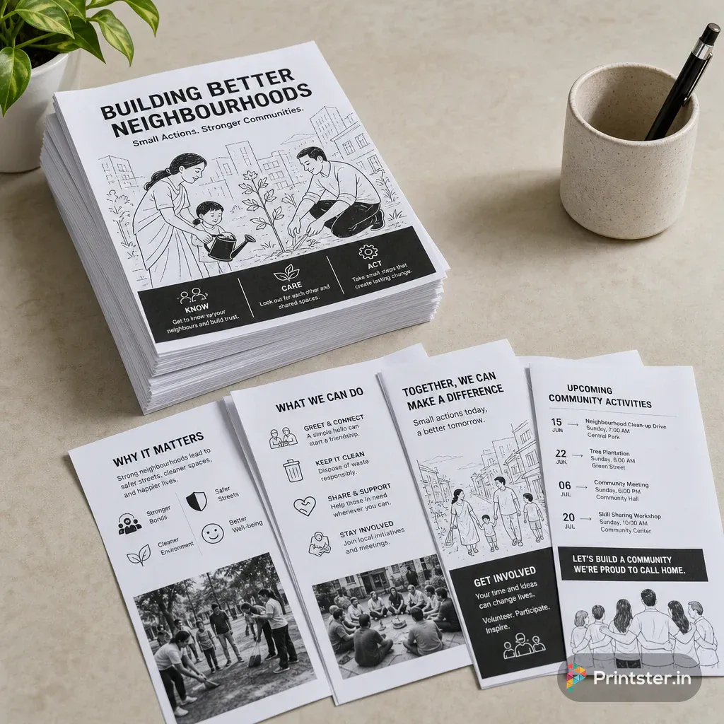 Flyers, Pamphlets, or Leaflets – Black and White gallery image 1